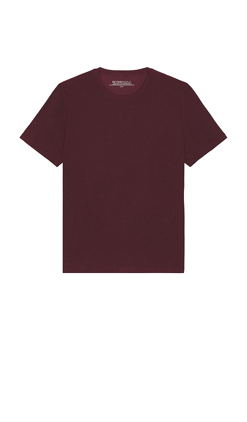 Beyond Yoga Always Beyond Crew Tee 2.0 In Burgundy