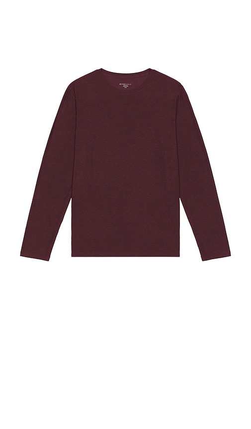 Beyond Yoga Always Beyond Long Sleeve Crew 2.0 In Burgundy