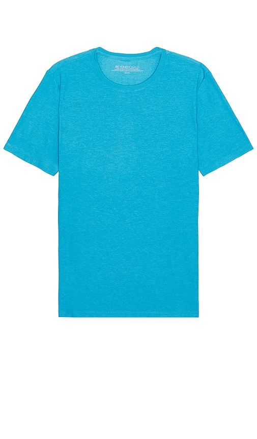 Shop Beyond Yoga Always Beyond Crew Tee 2.0 In Blue