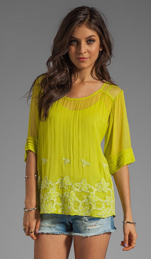 Short Sleeve Embroidered Top