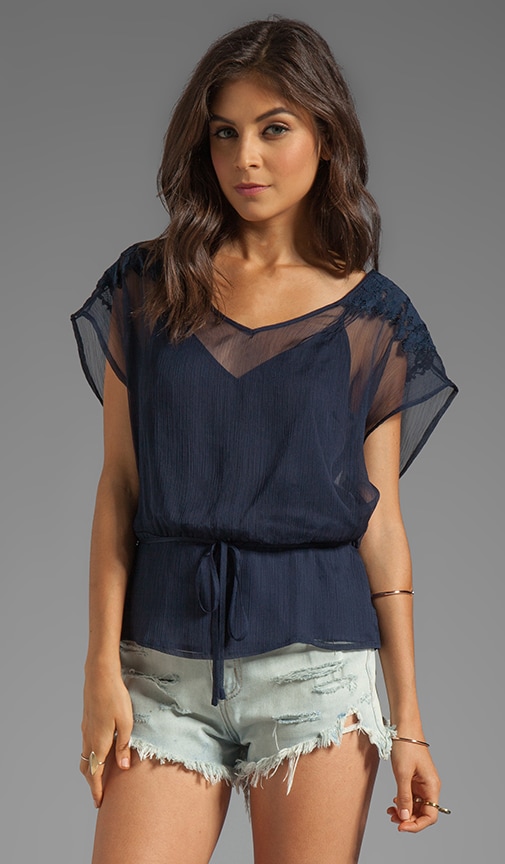 Lace Shoulder Blouse