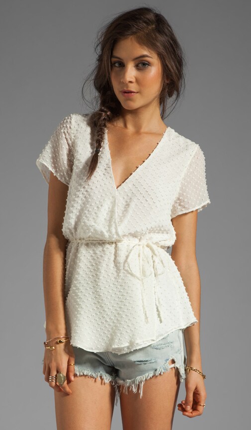 Silk Tulip Sleeve Top