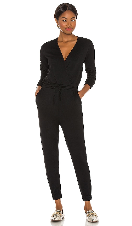 Beyond Yoga Overlapping Jumpsuit in Black.