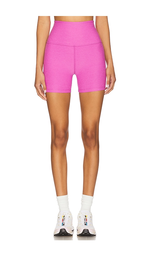 Spacedye Keep Pace Biker Shorts in Fuchsia. - size XXL (also in L, M, S)