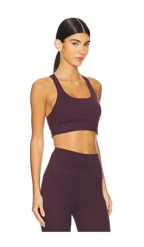 Shop Beyond Yoga Powerbeyond Upsurge Bra In Rich Plum