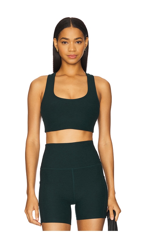 Space Dye Simplicity Long Line Bra in Dark Green. - size S (also in XS) - Beyond Yoga - Modalova