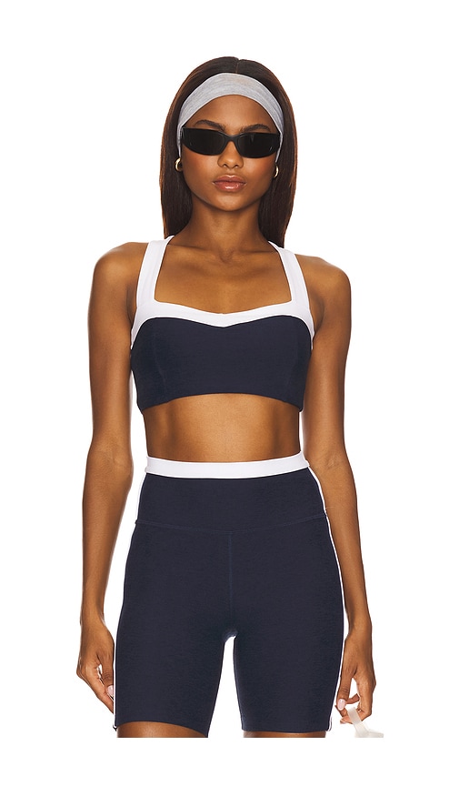 Spacedye Trophy Sports Bra in Navy. - size XL (also in L, M, S, XS)