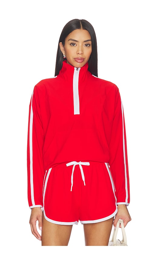 Beyond Yoga The Course Contrast Half Zip Pullover