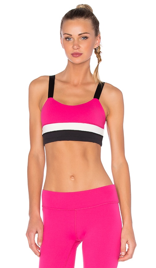 Beyond Yoga x Kate Spade Banded Bra in Deep Carnation | REVOLVE