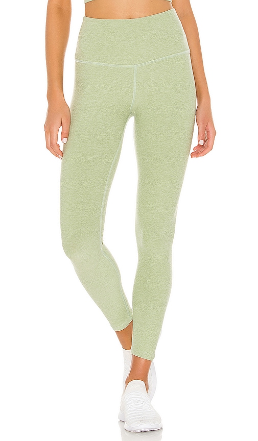Beyond Yoga Spacedye Caught In The Midi High Waisted Legging In Pale Pine & Glade Green