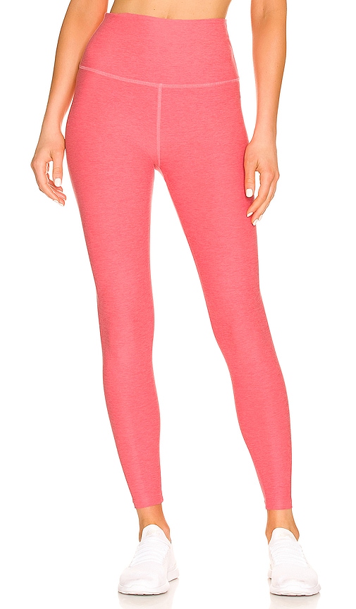 Beyond Yoga Spacedye Caught in the Midi High Waisted Legging in Pink.