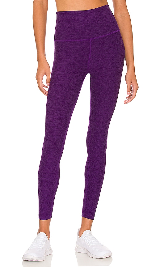 Beyond Yoga Spacedye Caught in the Midi Legging in Purple Dahlia Heather