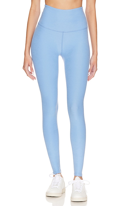 Beyond Yoga Spacedye Caught In The Midi High Waisted Legging in Baby Blue.