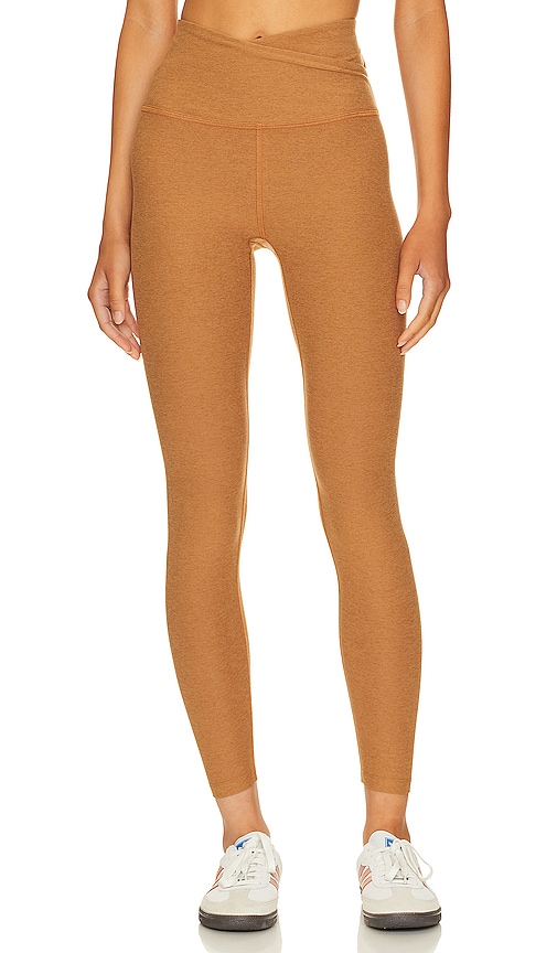 Beyond Yoga Spacedye At Your Leisure High Waisted Midi Legging in Toffee