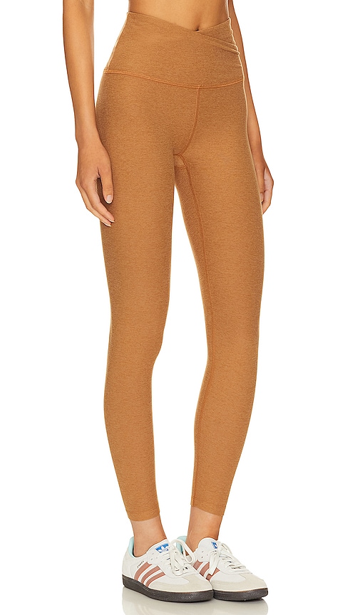 Shop Beyond Yoga Spacedye At Your Leisure High Waisted Midi Legging In Tan