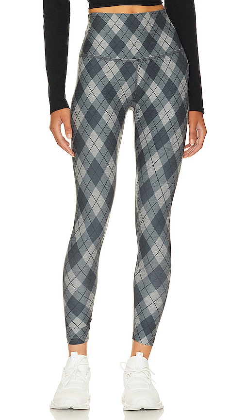 Beyond Yoga - Softmark Caught in the Midi High Waisted Leggings Charcoal  Leopard M