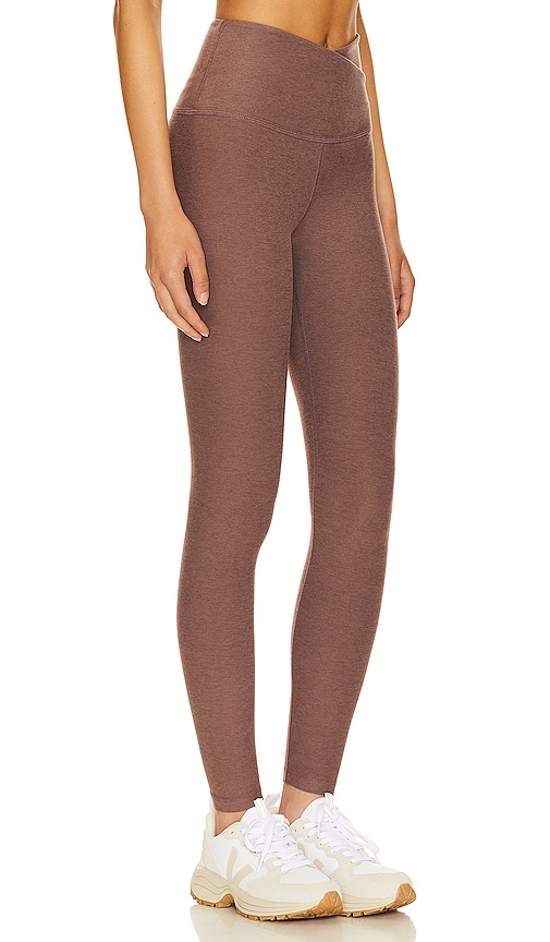 Shop Beyond Yoga Spacedye At Your Leisure High Waisted Midi Legging In Truffle Heather