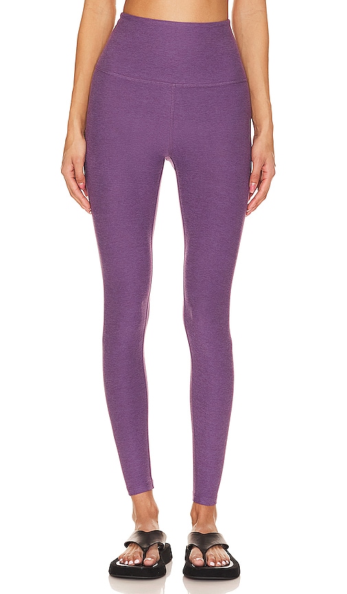 Beyond Yoga Spacedye Caught in The Midi Legging in Purple Haze Heather