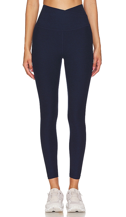 Beyond Yoga Spacedye At Your Leisure Midi Legging in Nocturnal Navy