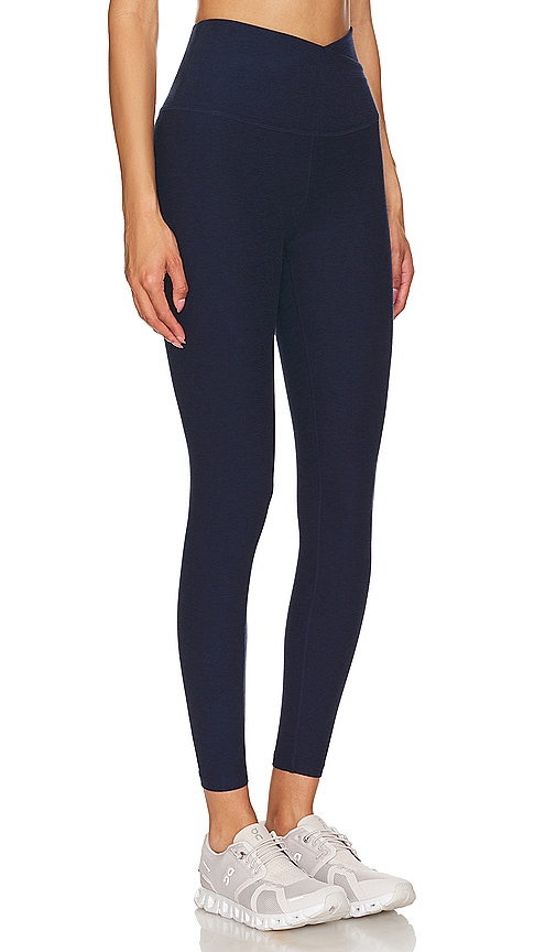 Shop Beyond Yoga Spacedye At Your Leisure Midi Legging In Nocturnal Navy