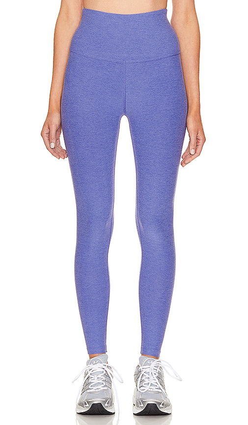 Shop Beyond Yoga Spacedye Caught In Indigo Heather