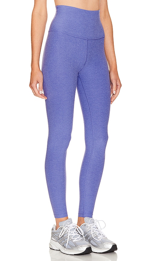 Shop Beyond Yoga Spacedye Caught In Indigo Heather