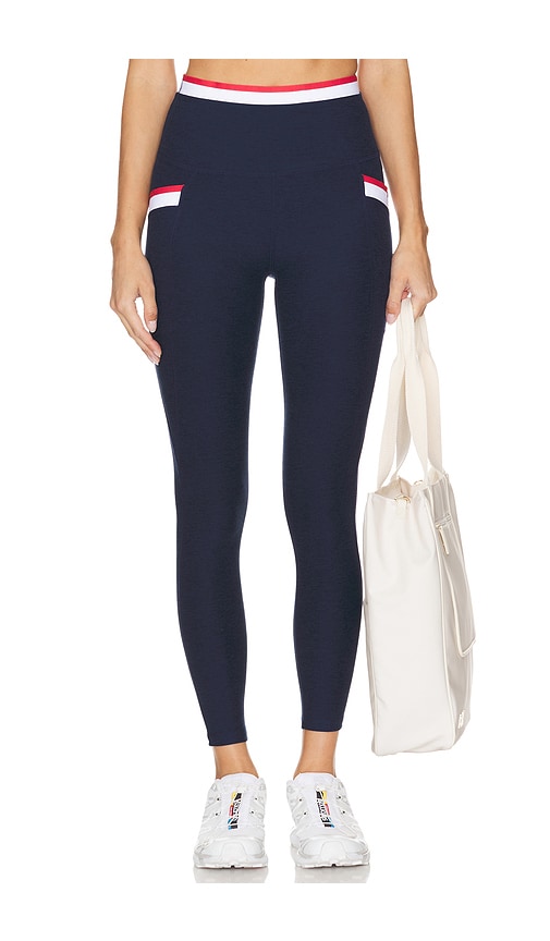 Shop Beyond Yoga Spacedye Sea You There Midi Legging In Nocturnal Navy