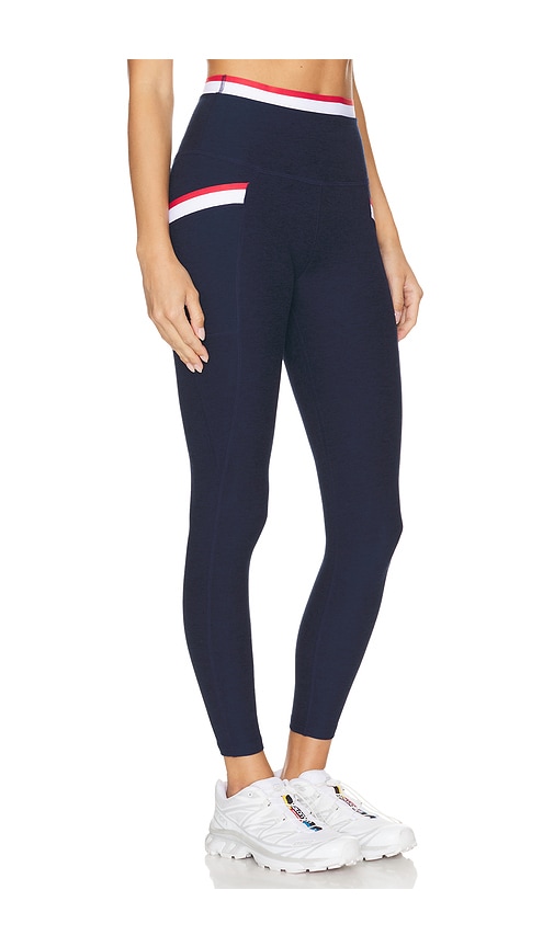 Shop Beyond Yoga Spacedye Sea You There Midi Legging In Nocturnal Navy