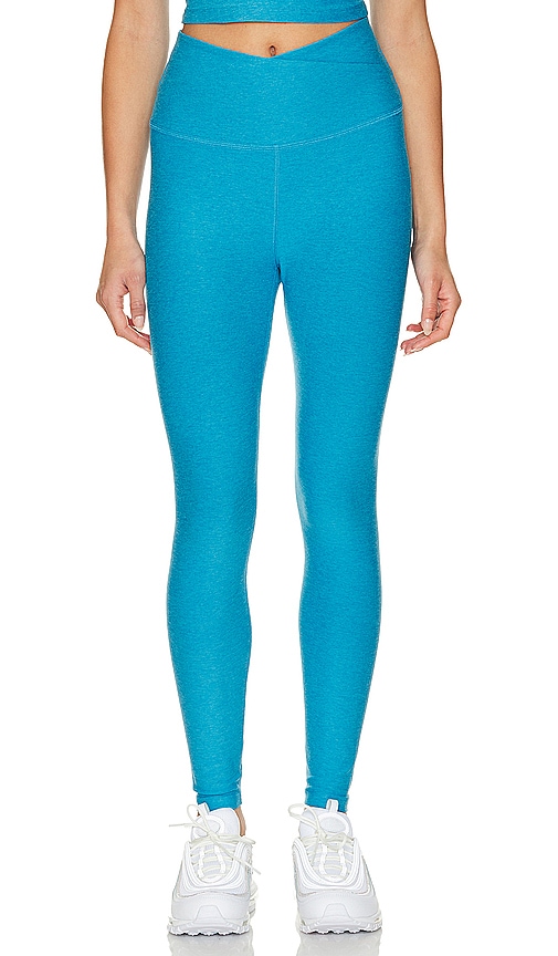 Shop Beyond Yoga Spacedye At Your Leisure Midi Legging In Cali Blue Heather