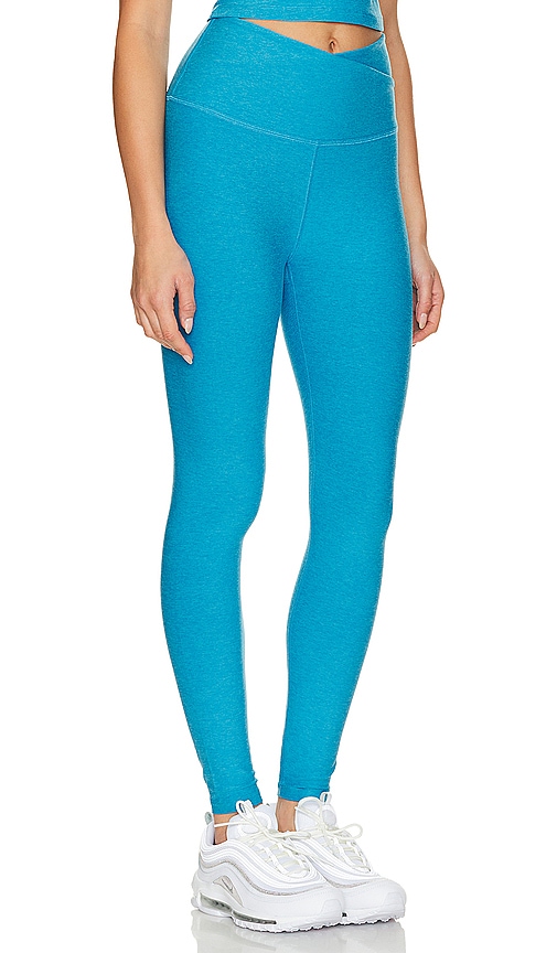 Shop Beyond Yoga Spacedye At Your Leisure Midi Legging In Cali Blue Heather