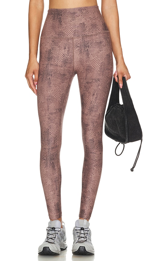 Shop Beyond Yoga Softmark High Waisted Midi Legging In Neutral Snakeskin