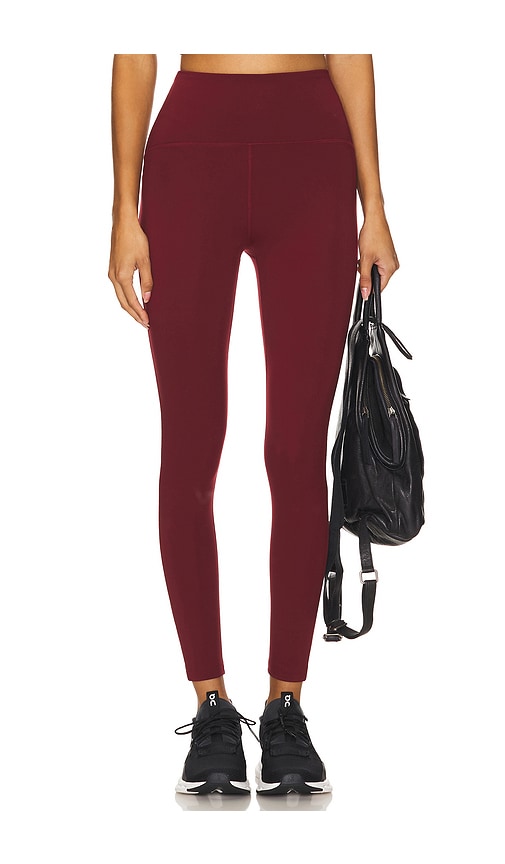 Shop Beyond Yoga Powerbeyond Strive Midi Legging In Burgundy