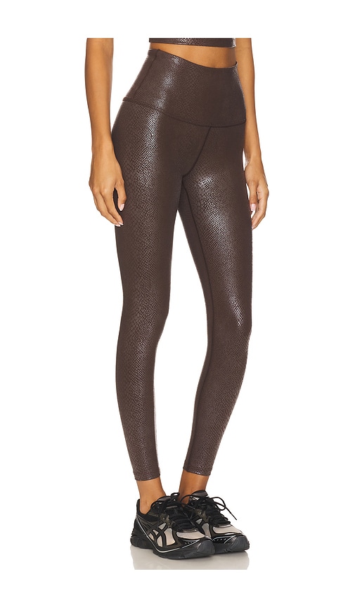 Beyond Yoga Power Shine High Waisted Midi Legging In Brown