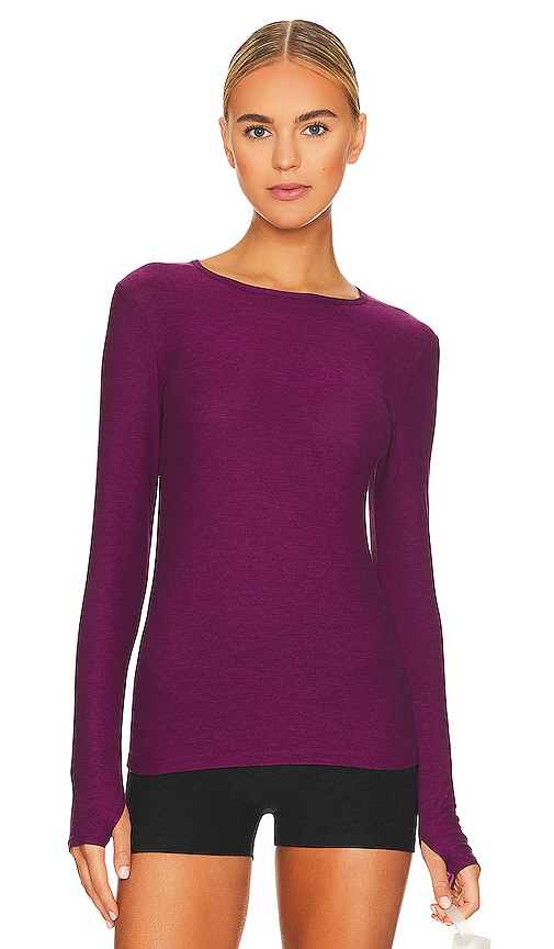 Beyond Yoga Featherweight Classic Top in Purple.