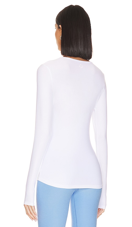  Beyond Yoga Rundhalspullover Classic In White. Größe S. Also In M, L. 