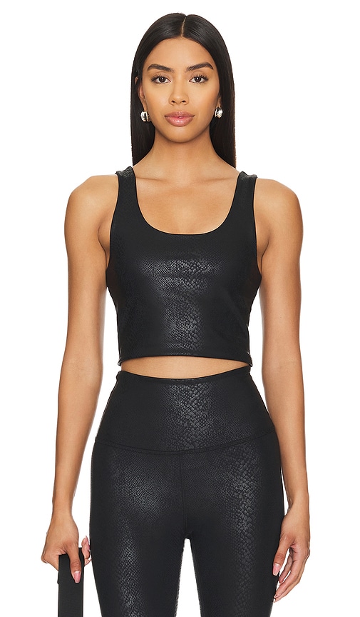 Beyond Yoga Sport Street Cropped Tank Top in Viper Black REVOLVE