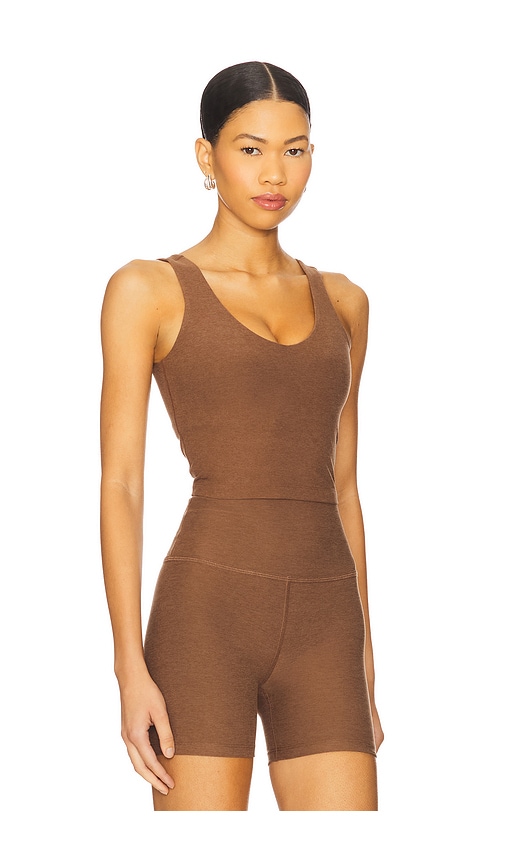Beyond Yoga Spacedye Good Day Cropped Tank Top In Brown