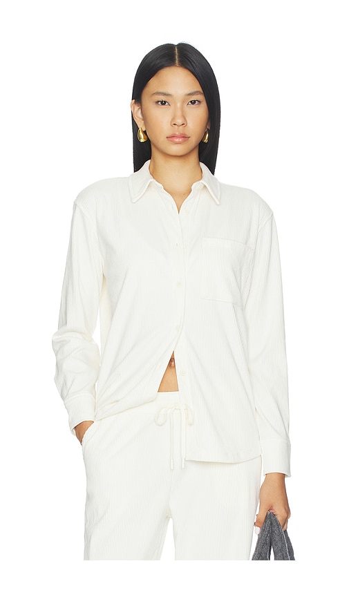 Beyond Yoga Breathe Easy Corduroy Button Front Shirt