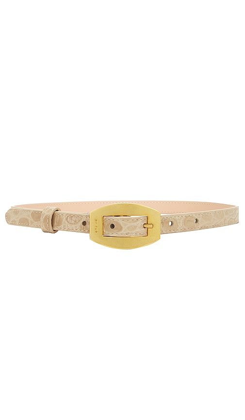 BY FAR Block Belt in Kraft