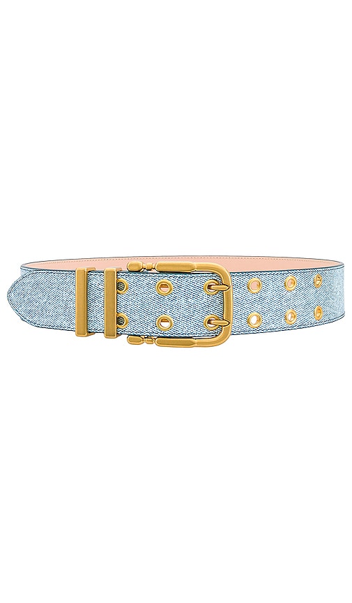 Duo Belt - By Far - Denim - Leather