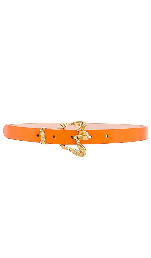 BY FAR Ribbon Belt in Orange.