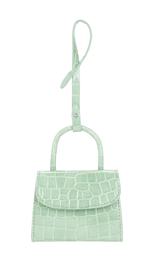 BY FAR Mini Mini Croco Embossed Card Holder