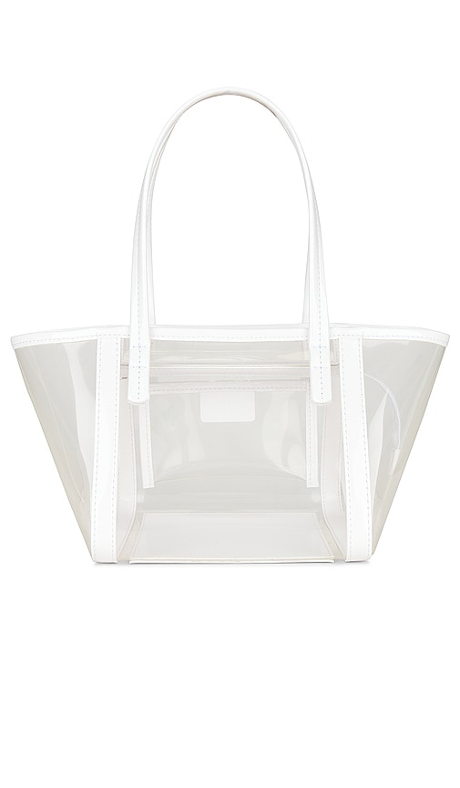 BY FAR Bar Tote in White.
