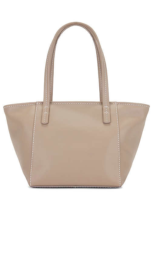 Shop By Far Bar Tote In Taupe
