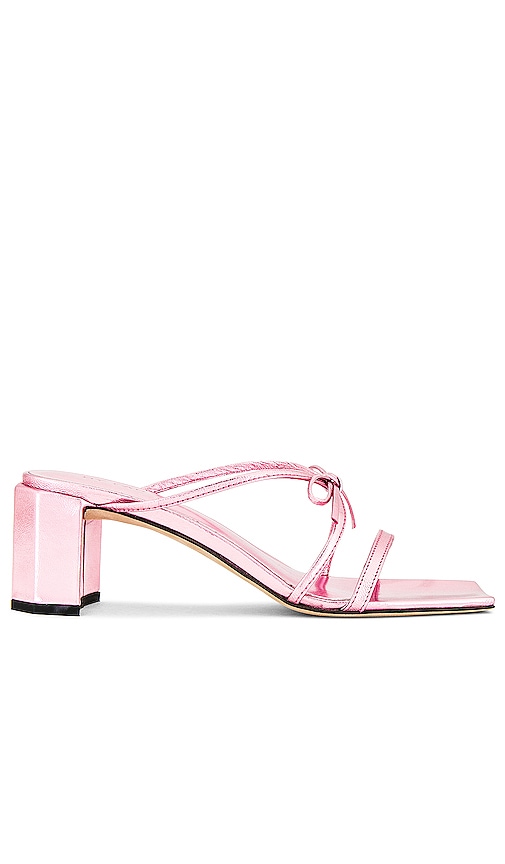 BY FAR June Sandal in Pink Metallic REVOLVE