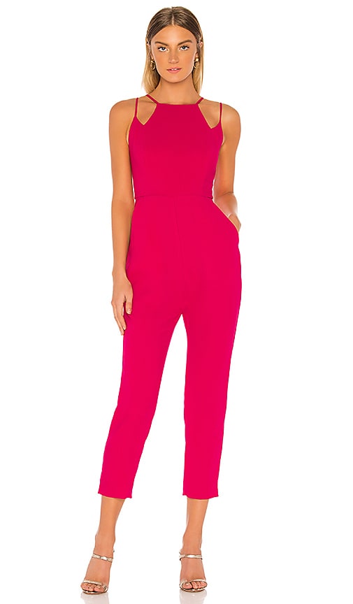 Bcbgeneration Skinny Jumpsuit In Fuchsia. In Hot Pink