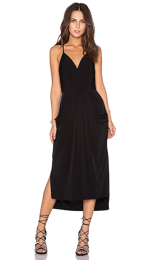 BCBGeneration Crossover Midi Dress in Black | REVOLVE