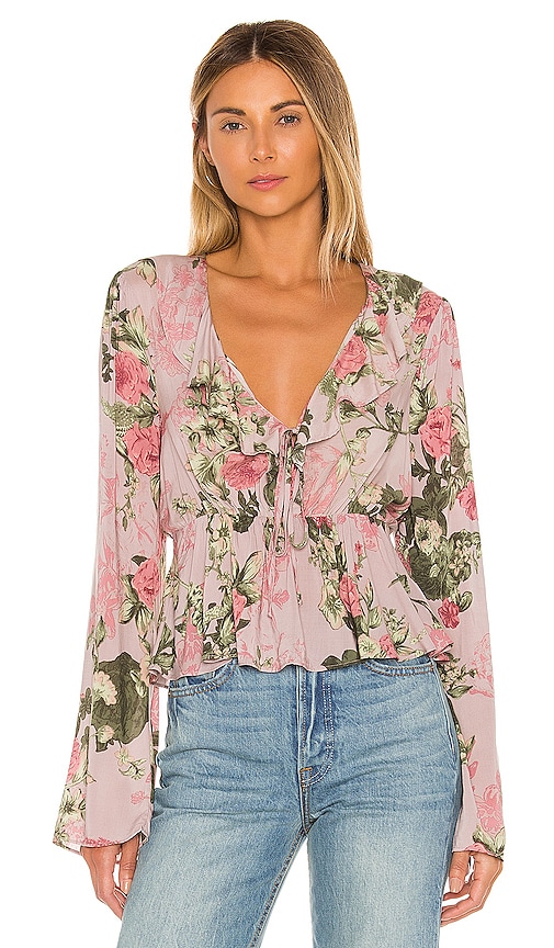 Bow Front Long Sleeve Top