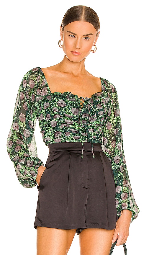 BCBGeneration Women's Square Neck Top - 3/4 Sleeve, Flowy Striped Blouse, Loose Fit - View #4