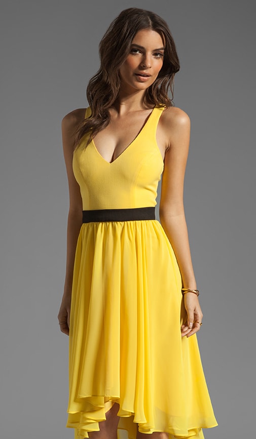 Black halo hotsell yellow dress